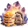 Pancakes and Crystals Hedgehog