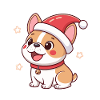 Festive Puppy Christmas Santa