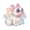 Pastel Bulldog with Bow Tie