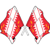 Drapeaux d’Alsace croisés