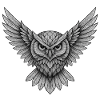 Owl Geometric Wings