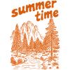 Summertime Nature Silhouette