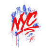 NYC Graffiti Skyline Splash