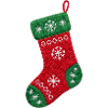 Embroidered Christmas stocking - cozy Christmas (printed)