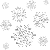 White Snowflakes Winter Feeling Motif