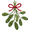 Embroidered mistletoe – romantic Christmas (printed)