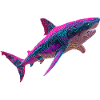 Neon Shark Glowing Cyberpunk Shark Graphic
