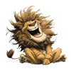 Leone Ridente Wildcat Umorismo Divertente e Allegro