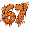 67 Meme Basketball Graffiti