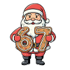Santa 67 Meme Cookie Digits