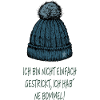 I'm not just knitted – pompom saying