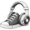 MUSICAL SNEAKERS - black &amp; white