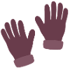Mauve Minimalist Gloves Print