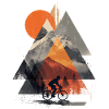 Mountain Geometry Cycling – Modern Adventure Art