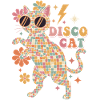 Techno Disco Cat Ball Party Drôle
