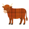 Warme Tartan-Kuh