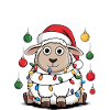 Funny Sheep Christmas Shepherd Farm