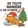 Festive Christmas Cat Who Refuses Drinking
