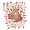 Capybara King Unleash the Beast Design
