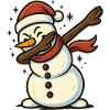 Dabbing Snowman