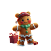 Gingerbread man with winter splendour