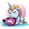 Schlummerndes Einhorn Kaffeezauber
