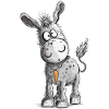 Carrot Pendant Donkey Cartoon