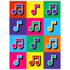 Pop Art Music Notes Mosaic