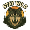 Bleib wild: Wolf im Abendwald
