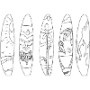 Aloha Retro Tiki Surfboards Collection