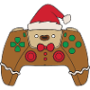 Gingerbread Video Game Controller Christmas Player