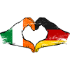 Ireland Germany Flag Hands Heart Shape
