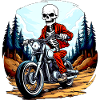 Skeleton Motorcyclist