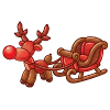 Noël d’animaux en ballon avec traîneau