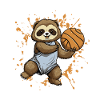 Sloth Basketball Splash