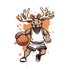 Basketball Deer Comic
