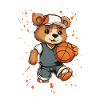 Basketball Bear in Outfit