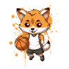 Basketball Fox Comic