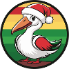 Santa Pelican on Pan Africa Ribbon