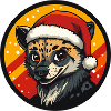 Winter Fox with Santa Hat