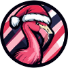 Flamingo Santa Christmas Design