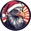 Christmas Bird with Santa Hat