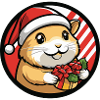Hamster mit Weihnachtsgeschenk