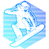 Neon Snowboarder Stripes