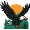 Eagle Pixel – Sunset in the mountains