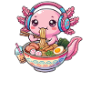 Kawaii Axolotl Ramen Boba
