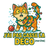 Chat Noël Déco Décalé