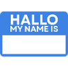 Hello Name Blue Name Badge
