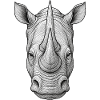 Rhino Linen Style Head Detail Drawing
