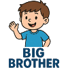 Big Brother Cartoon Wave Tee